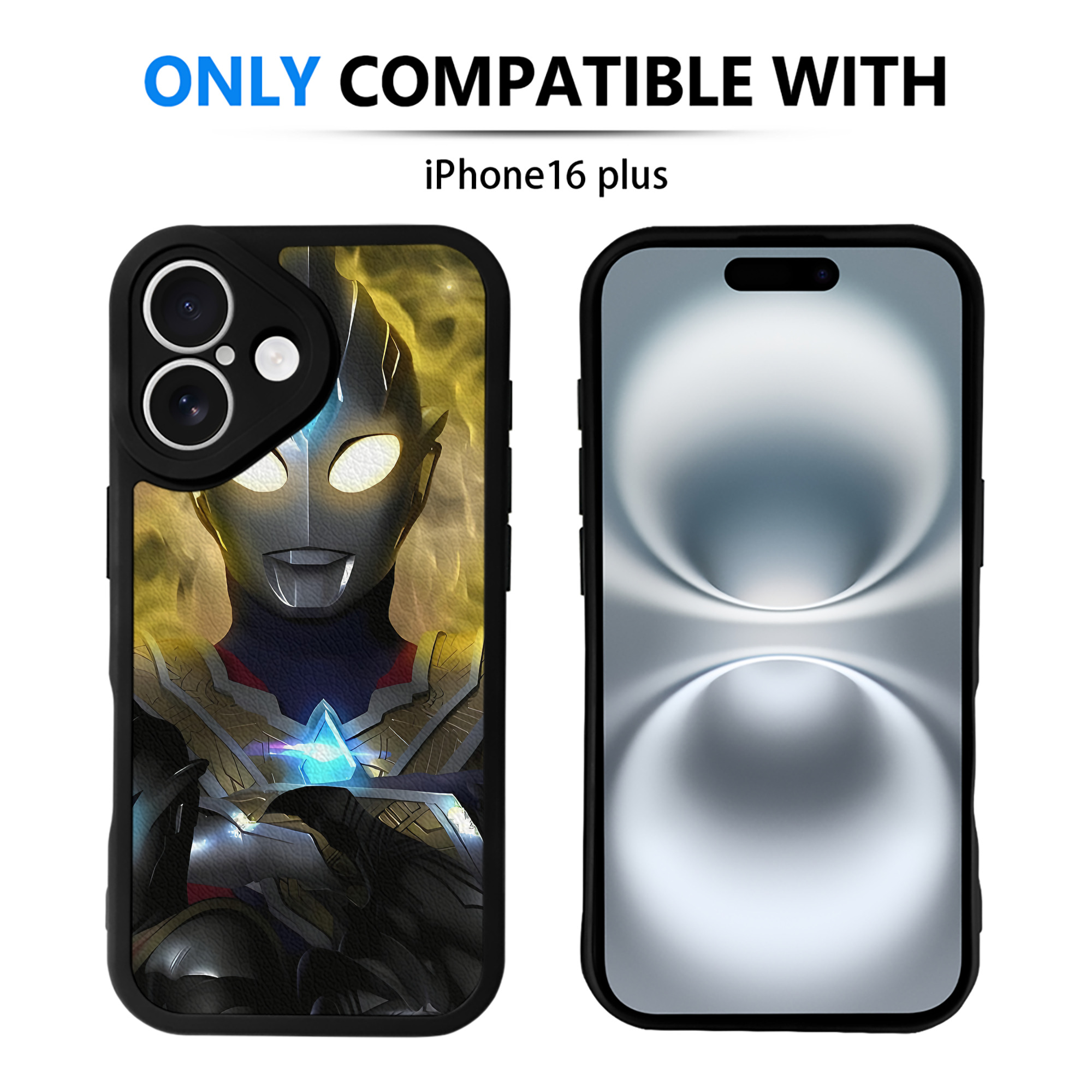 （画像用） ウルトラマン Ultraman 【iPhone 16シリーズ対応】シリコンスマホケース（レザー調） 材質：シリコン